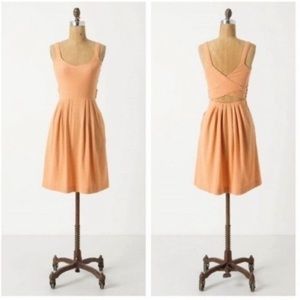 Anthropologie 9-H15 StCL Fit & Flare Dress Pale Orange & Pink